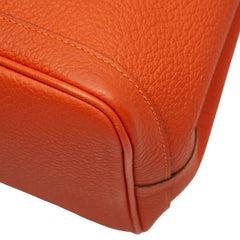エルメス ガーデンパーティーPM トートバッグ ハンドバッグ カプシーヌ オレンジ カントリー レディース HERMES 【中古】