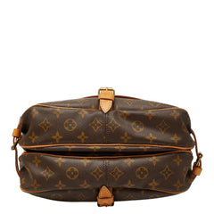 ルイ ヴィトン モノグラム ソミュール30 斜め掛け ショルダーバッグ M42256 ブラウン PVC レザー レディース LOUIS VUITTON 【中古】