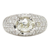Pt900 プラチナ ダイヤ1.186ct ダイヤ1.03ct リング 指輪 レディース 12.5号 【中古】