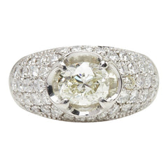 Pt900 プラチナ ダイヤ1.186ct ダイヤ1.03ct リング 指輪 レディース 12.5号 【中古】