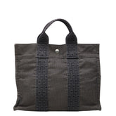 エルメス エールライン トートPM トートバッグ ハンドバッグ グレー キャンバス レディース HERMES 【中古】