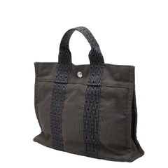 エルメス エールライン トートPM トートバッグ ハンドバッグ グレー キャンバス レディース HERMES 【中古】