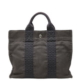 エルメス エールライン トートPM トートバッグ ハンドバッグ グレー キャンバス レディース HERMES 【中古】