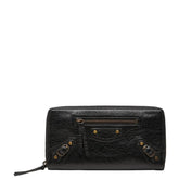 バレンシアガ クラシック コンチネンタル ラウンドファスナー 長財布 253036 ブラック レザー メンズ BALENCIAGA 【中古】