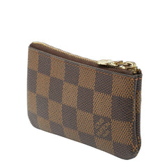 ルイ ヴィトン ダミエ ポシェット クレ コインケース キーケース N62658 ブラウン PVC レザー レディース LOUIS VUITTON 【中古】