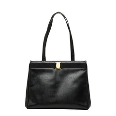サルヴァトーレフェラガモ ヴァラリボン トートバッグ ショルダーバッグ ブラック レザー レディース Salvatore Ferragamo 【中古】