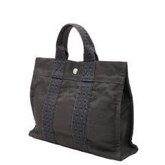 エルメス エールラインPM ハンドバッグ トートバッグ グレー キャンバス レディース HERMES 【中古】