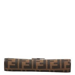 フェンディ ズッカ 長財布 ブラウン ブラック キャンバス レザー レディース FENDI 【中古】