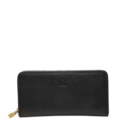 ロエベ アナグラム 長財布 ロングウォレット ブラック レザー レディース LOEWE 【中古】