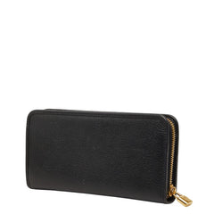 ロエベ アナグラム 長財布 ロングウォレット ブラック レザー レディース LOEWE 【中古】