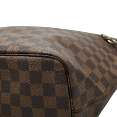 ルイ ヴィトン ダミエ ネヴァーフルMM トートバッグ ショルダーバッグ N51105 ブラウン PVC レザー レディース LOUIS VUITTON 【中古】