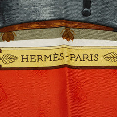 エルメス カレ90 NAPOLEON ナポレオン スカーフ レッド マルチカラー レディース HERMES 【中古】