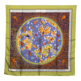 エルメス カレ90 www.hermes.com 世界地図 スカーフ マルチカラー シルク レディース HERMES 【中古】