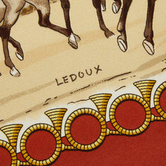 エルメス カレ90 LIVREE IMPERIALE 乗馬 スカーフ レッド マルチカラー レディース HERMES 【中古】