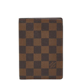 ルイ ヴィトン ダミエ クーヴェルテュール パスポール パスポートケース N60189 ブラウン PVC レザー レディース LOUIS VUITTON 【中古】