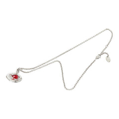 ヴィヴィアンウエストウッド タイニーオーブ ネックレス シルバー レッド メタル ラインストーン レディース Vivienne Westwood 【中古】
