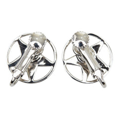 ディオール ロゴ スターモチーフ イヤリング シルバー オレンジ メタル レディース Dior 【中古】