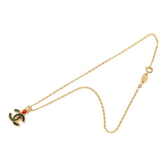 シャネル ココマーク グリポア デポーズ ネックレス ゴールド ブラック メッキ レディース CHANEL 【中古】