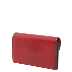 ルイ ヴィトン モノグラム ポルトフォイユドゥブル 長財布 M64317 レッド ブラウン レザー PVC レディース LOUIS VUITTON 【中古】