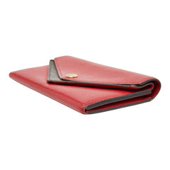 ルイ ヴィトン モノグラム ポルトフォイユドゥブル 長財布 M64317 レッド ブラウン レザー PVC レディース LOUIS VUITTON 【中古】