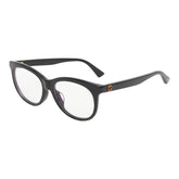 グッチ インターロッキングG ビー メガネ 度入り アジアンフィット GG0167OA ブラック プラスチック メンズ GUCCI 【中古】