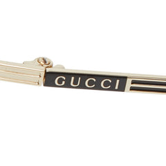 グッチ サングラス スクエア GG0821S ゴールド ブラック メタル プラスチック メンズ GUCCI 【中古】
