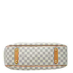 ルイ ヴィトン ダミエ シラクーサGM トートバッグ ショルダーバッグ 2WAY N41111 ホワイト PVC レザー レディース LOUIS VUITTON 【中古】