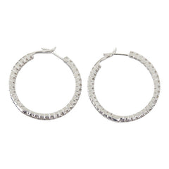 K18WG ホワイトゴールド ダイヤ1.12ct ピアス レディース 【中古】