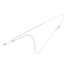 K18WG ホワイトゴールド ダイヤ0.14ct ダイヤ0.08ct ペンダント ネックレス レディース 【中古】