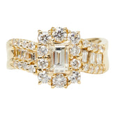 K18YG イエローゴールド ダイヤ0.408ct ダイヤ1.13ct リング 指輪 レディース 12.5号 【中古】