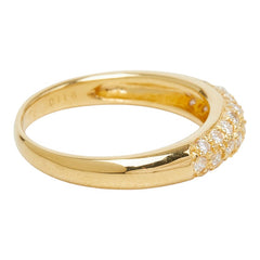 K18YG イエローゴールド ダイヤ1.16ct パヴェリング リング 指輪 レディース 11号 【中古】
