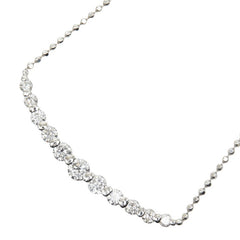 Pt900 プラチナ Pt850 プラチナ ダイヤ1.50ct アーチ型 ペンダント ネックレス レディース 【中古】