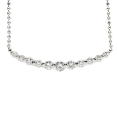 Pt900 プラチナ Pt850 プラチナ ダイヤ1.50ct アーチ型 ペンダント ネックレス レディース 【中古】