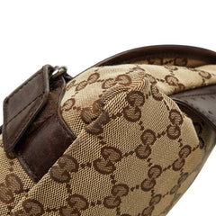グッチ GGキャンバス ボディバッグ ウエストバッグ 145851 ベージュ ブラウン キャンバス レザー レディース GUCCI 【中古】