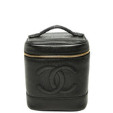 シャネル ココマーク バニティバッグ ブラック キャビアスキン レディース CHANEL 【中古】