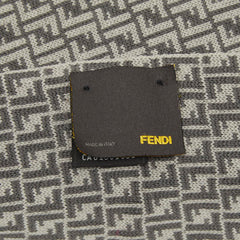 フェンディ マイクロFF ジャガード ストール グレー ウール レディース FENDI 【中古】