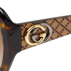 グッチ インターロッキングG サングラス グラデーションレンズ GG3178/K/S グリーン ブラウン ベージュ プラスチック レディース GUCCI 【中古】