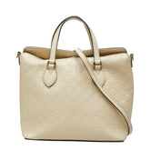 グッチ グッチシマ ハンドバッグ ショルダーバッグ 2WAY 428226 ホワイト レザー レディース GUCCI 【中古】
