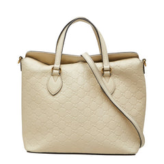 グッチ グッチシマ ハンドバッグ ショルダーバッグ 2WAY 428226 ホワイト レザー レディース GUCCI 【中古】