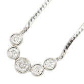 Pt900 プラチナ Pt850 プラチナ ダイヤ1.455ct 5連 ペンダント ネックレス レディース 【中古】