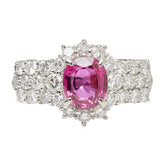 Pt900 プラチナ ルビー1.58ct ダイヤ1.07ct リング 指輪 レディース 12.5号 【中古】