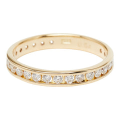 K18YG イエローゴールド ダイヤ0.54ct エタニティリング リング 指輪 レディース 11.5号 【中古】