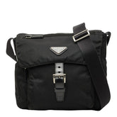 プラダ 斜め掛け ショルダーバッグ BT8994 ブラック ナイロン レザー レディース PRADA 【中古】