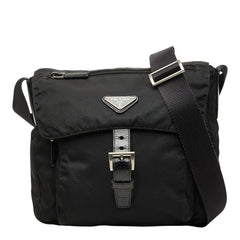 プラダ 斜め掛け ショルダーバッグ BT8994 ブラック ナイロン レザー レディース PRADA 【中古】