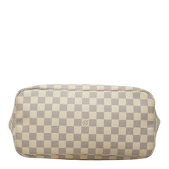 ルイ ヴィトン ダミエ アズール ネヴァーフルMM トートバッグ ショルダーバッグ N41361 ホワイト PVC レザー レディース LOUIS VUITTON 【中古】
