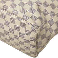 ルイ ヴィトン ダミエ アズール ネヴァーフルMM トートバッグ ショルダーバッグ N41361 ホワイト PVC レザー レディース LOUIS VUITTON 【中古】