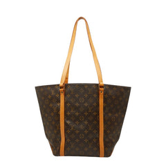 ルイ ヴィトン モノグラム サックショッピング トートバッグ ショルダーバッグ M51108 ブラウン PVC レザー レディース LOUIS VUITTON 【中古】
