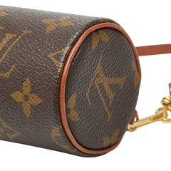 ルイ ヴィトン モノグラム パピヨン ポーチ ブラウン PVC レザー レディース LOUIS VUITTON 【中古】