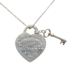 ティファニー リターン トゥ ティファニー ハートタグ キー ネックレス SV925 シルバー レディース TIFFANY&Co. 【中古】