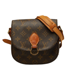 ルイ ヴィトン モノグラム ミニサンクルー PM 斜め掛け ショルダーバッグ M51244 ブラウン PVC レザー レディース LOUIS VUITTON 【中古】